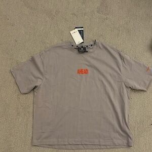 Porsche Design Gray Tee with Orange Logo